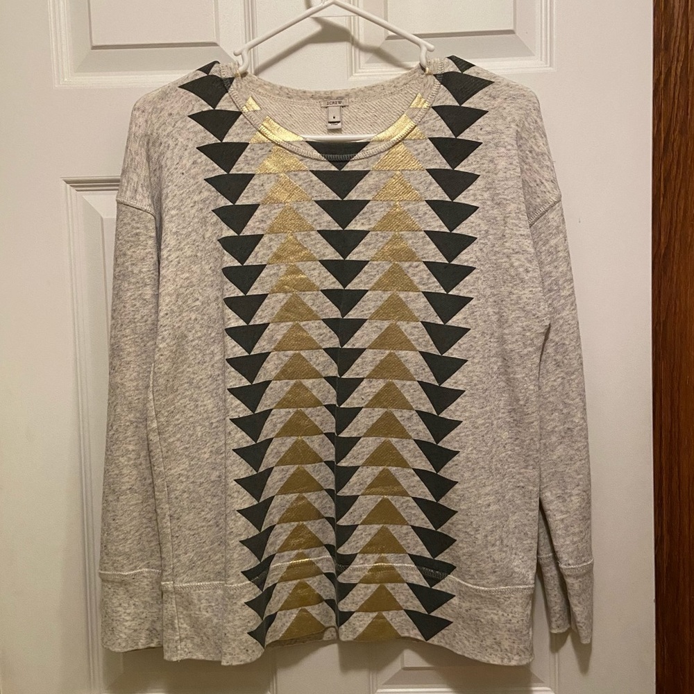 J.Crew metallic geometric sweatshirt